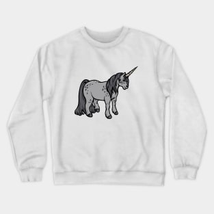 Friendly Dappled Gray Unicorn Crewneck Sweatshirt